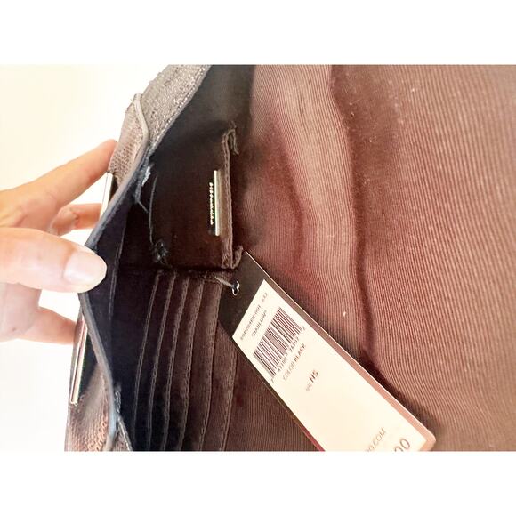 BCBG Sequin envelope Clutch Black Silver - Picture 2 of 5